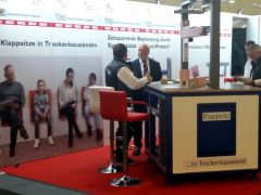 At the fair with the folding-seat-in-drywall system