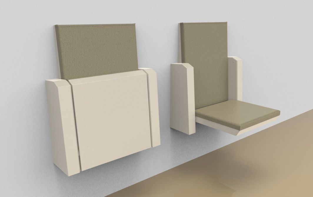 Single seat “Dialog”, with angled back rest