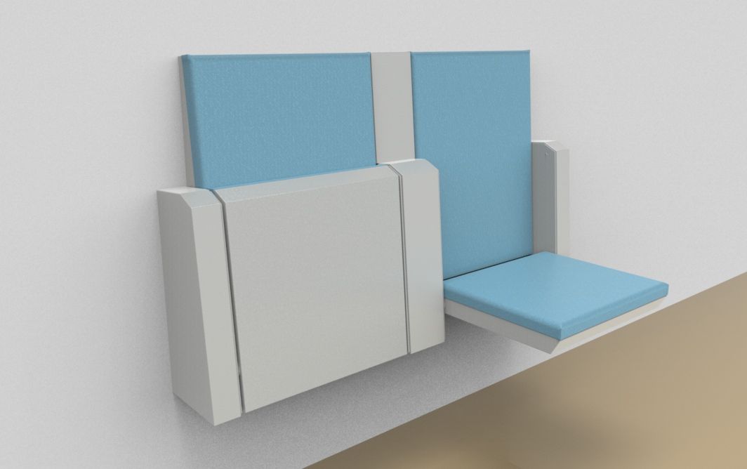 Twosome “Dialog”, with angled back rest