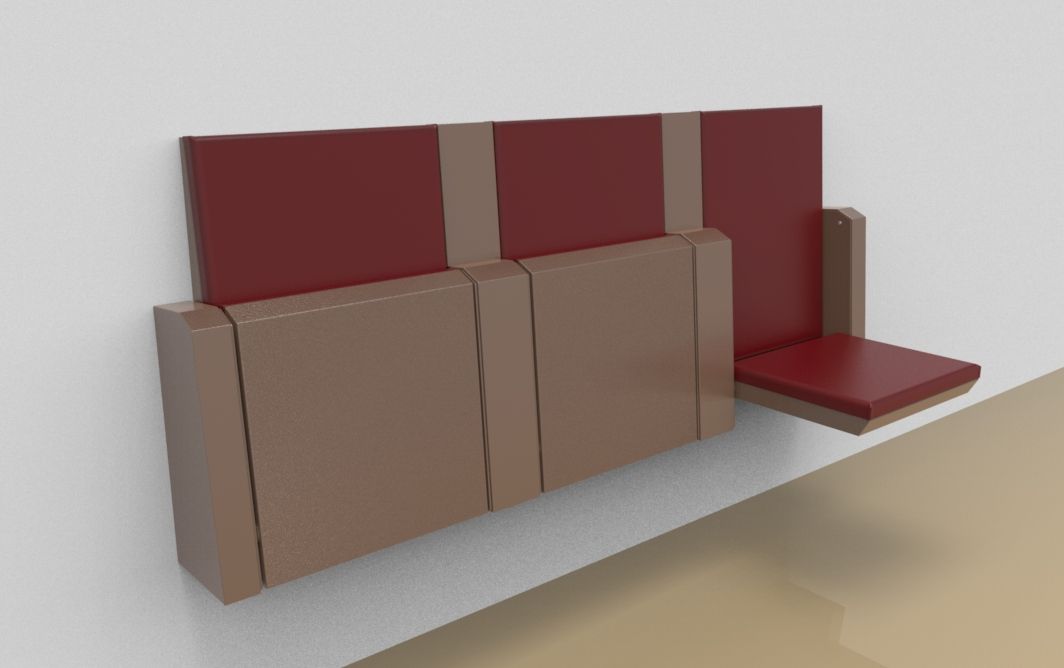 Threesome “Dialog”, with angled back rest