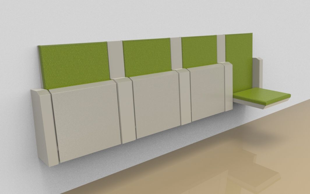 Foursome “Dialog”, with angled back rest