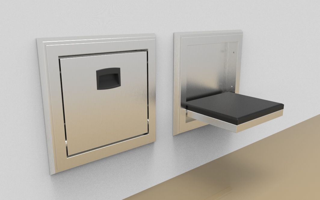 Zubehör: Distanzrahmen für Wandeinbau-Klappsitz