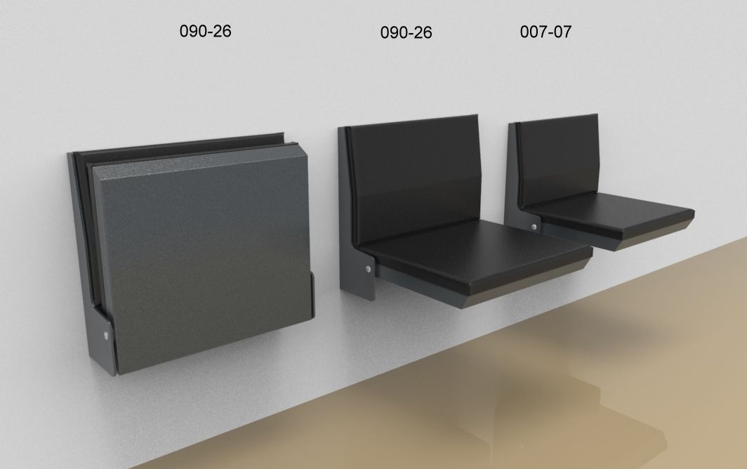 Fold down seat with back rest, “XXL”