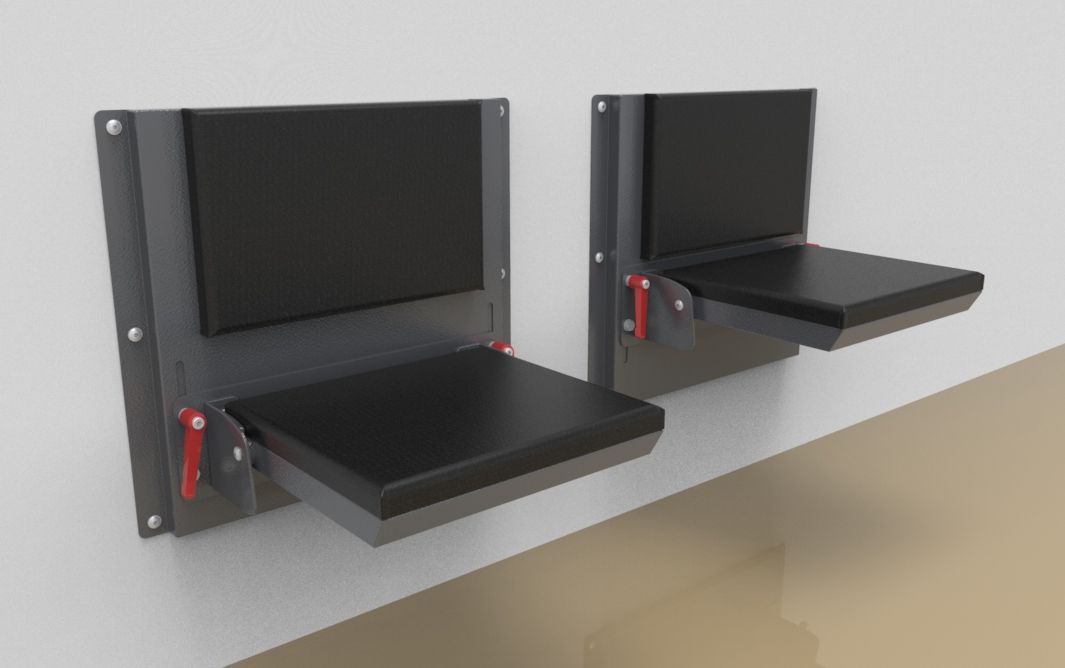 Accessory: Height adjustment for fold down seat without back rest