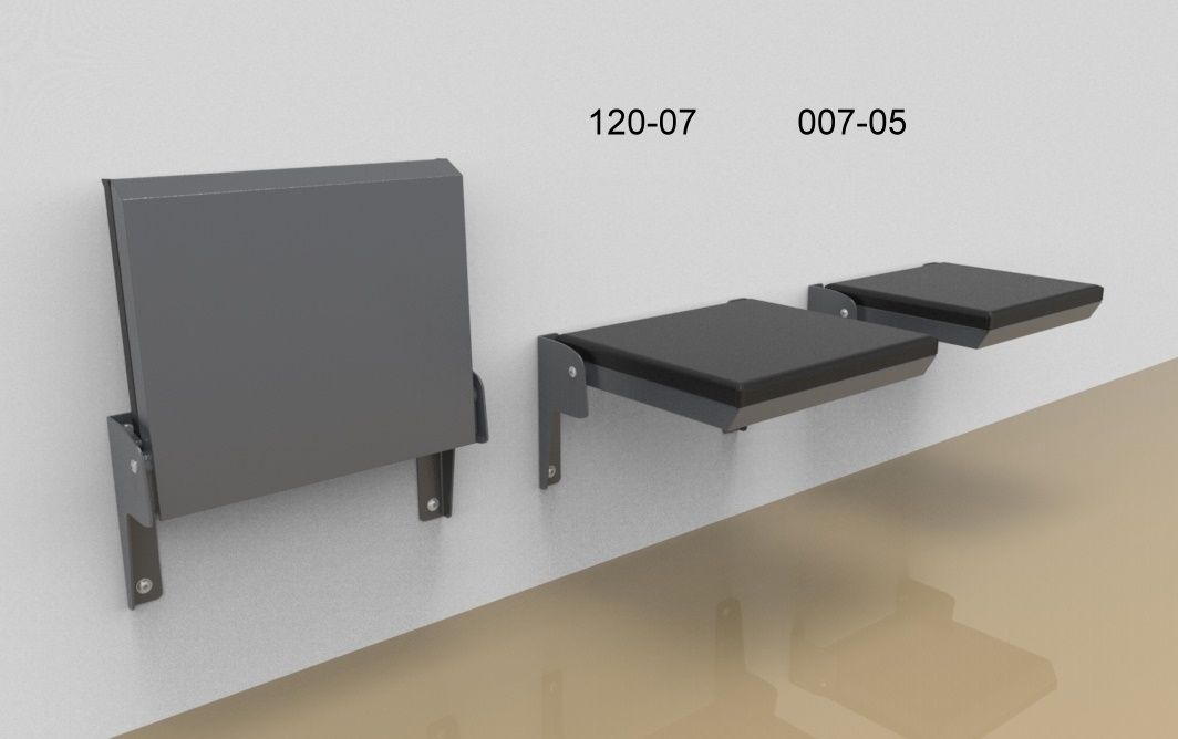 Fold down seat without back rest, "XXL"